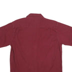 WRANGLER Mens Maroon Cotton Blend Shirt M Button Pocket Casual Western Style