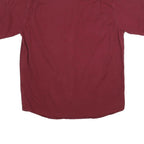 WRANGLER Mens Maroon Cotton Blend Shirt M Button Pocket Casual Western Style