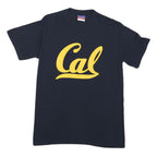 CHAMPION Mens Navy Blue Cal Graphic T-Shirt M Short Sleeve Crew Neck Cotton