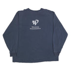 CARHARTT Mens Navy Blue Long Sleeve Crew Neck XL Western Pneumatics Logo Cotton