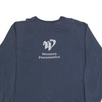 CARHARTT Mens Navy Blue Long Sleeve Crew Neck XL Western Pneumatics Logo Cotton