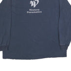 CARHARTT Mens Navy Blue Long Sleeve Crew Neck XL Western Pneumatics Logo Cotton