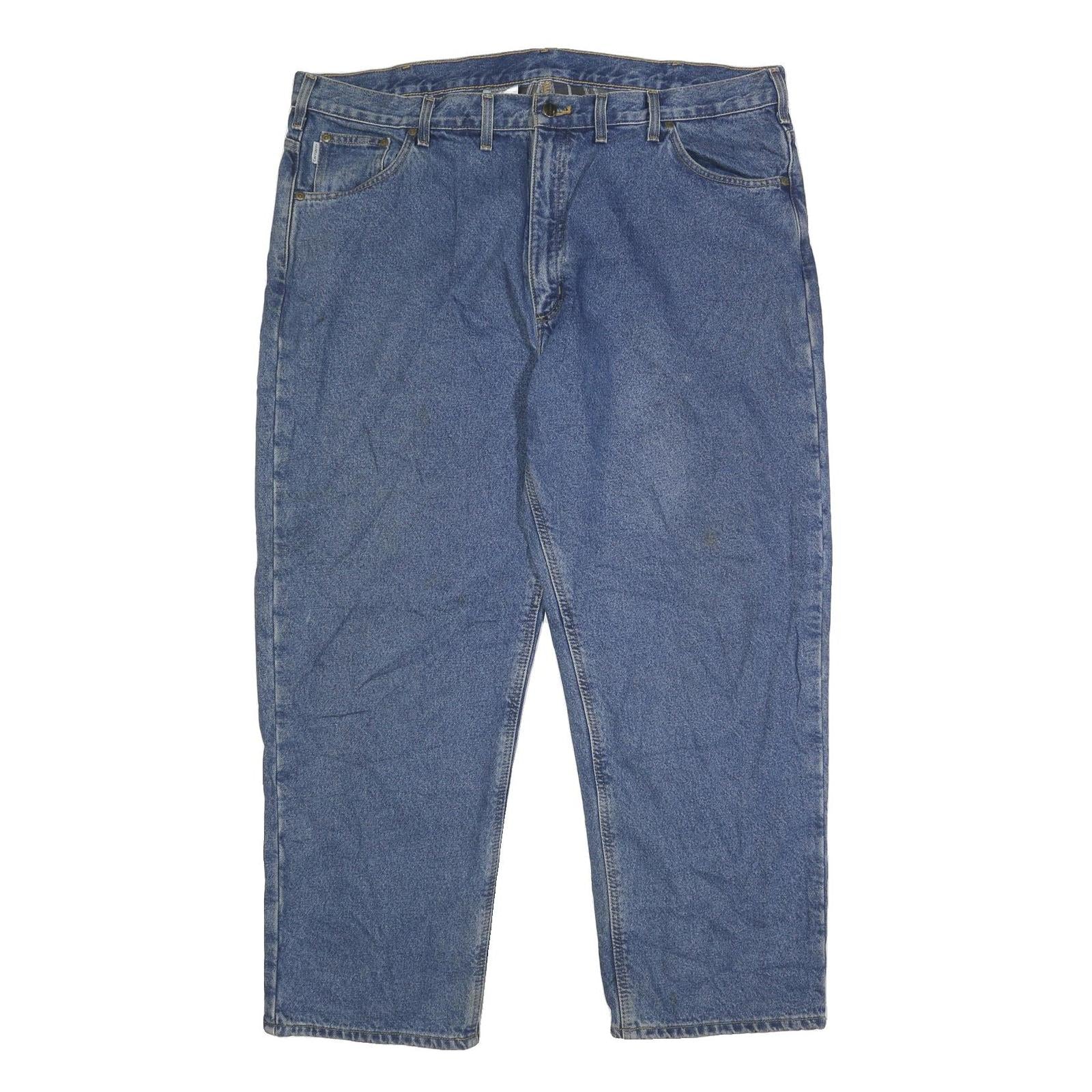 CARHARTT Mens Jeans Blue Relaxed Straight Denim Medium W44 L30 Classic Workwear