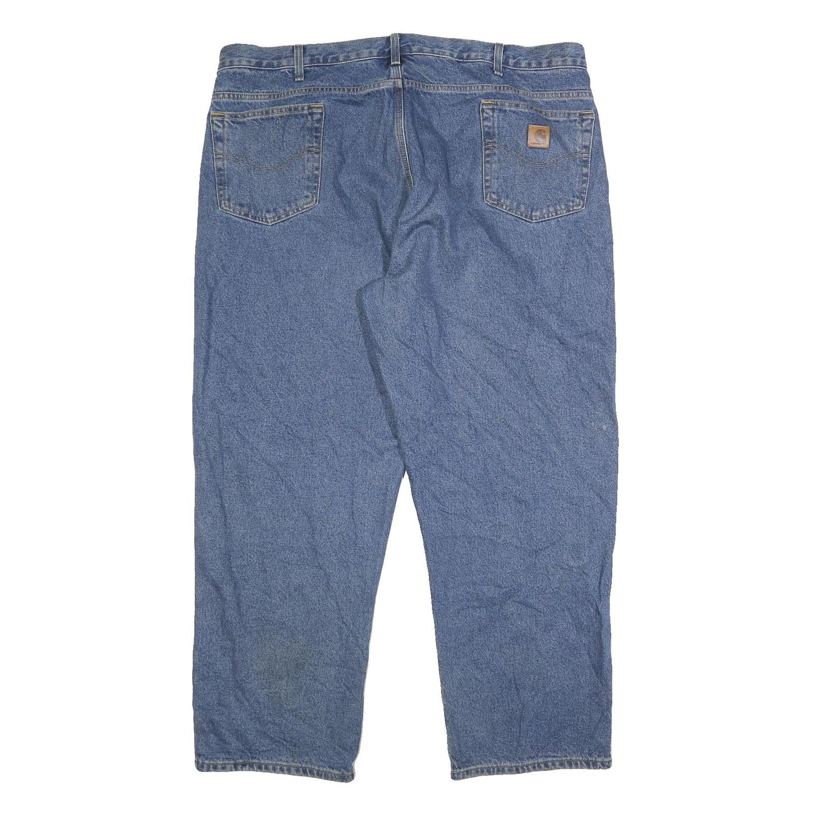 CARHARTT Mens Jeans Blue Relaxed Straight Denim Medium W44 L30 Classic Workwear