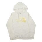 THE NORTH FACE Womens White Hoodie L Cotton Blend Pullover Drawstring Hood