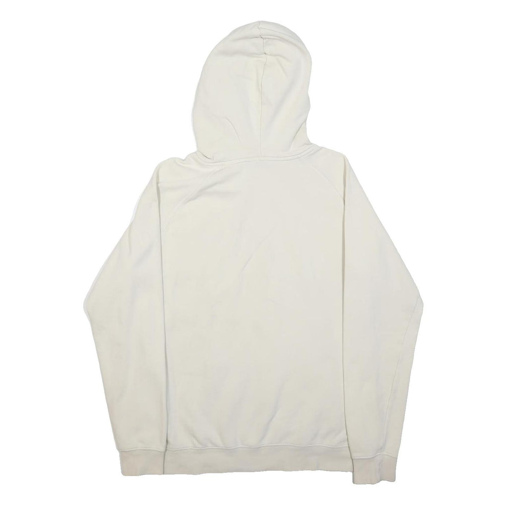 THE NORTH FACE Womens White Hoodie L Cotton Blend Pullover Drawstring Hood