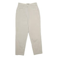 BENSISNON Womens Beige Regular Fit Straight Trousers W24 L27 Classic Zip Pocket