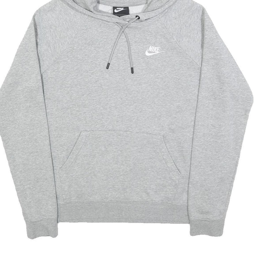 NIKE Mens Grey Hoodie S Cotton Pullover Drawstring Hood Casual Sportswear