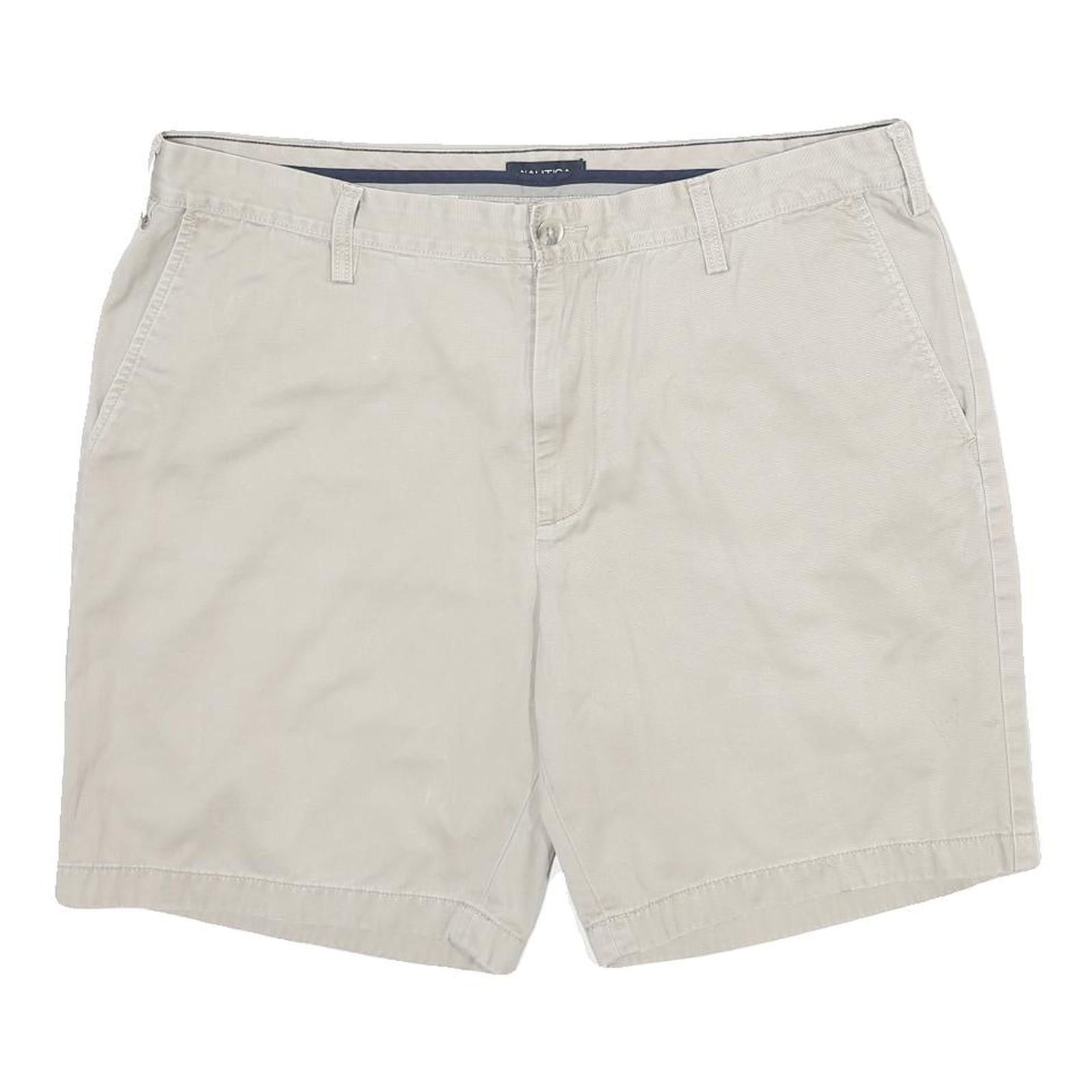 NAUTICA Mens Shorts Beige Casual Plain XL W38 Cotton Comfortable Classic Fit