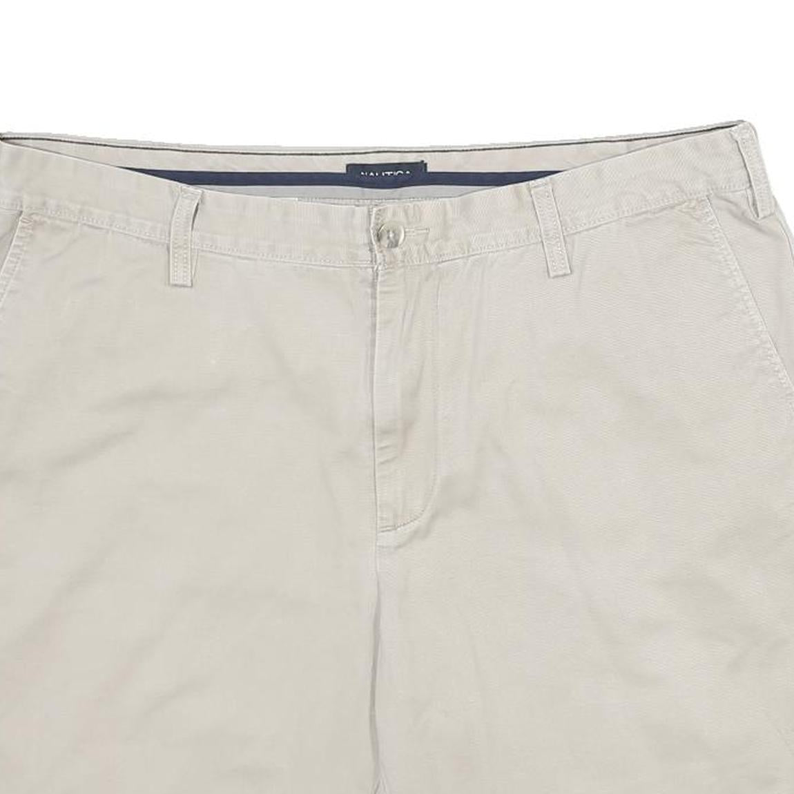 NAUTICA Mens Shorts Beige Casual Plain XL W38 Cotton Comfortable Classic Fit
