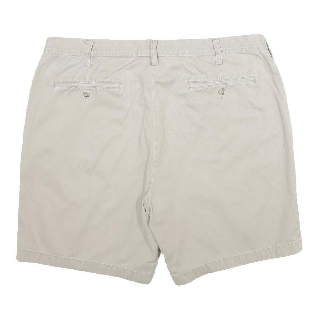 NAUTICA Mens Shorts Beige Casual Plain XL W38 Cotton Comfortable Classic Fit