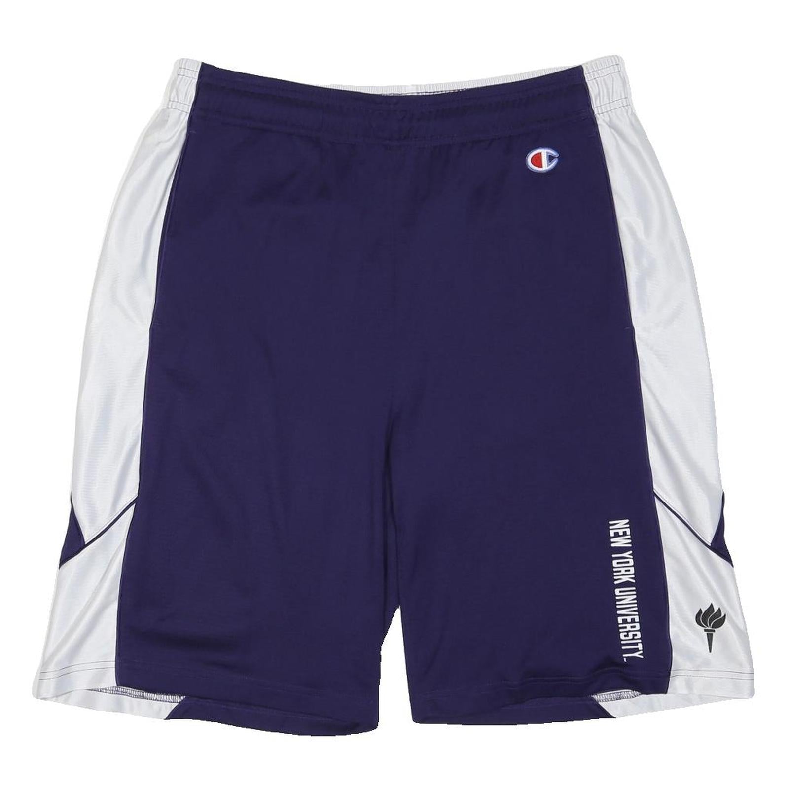 CHAMPION Mens Shorts Blue & White New York University XL W32 Sports Casual