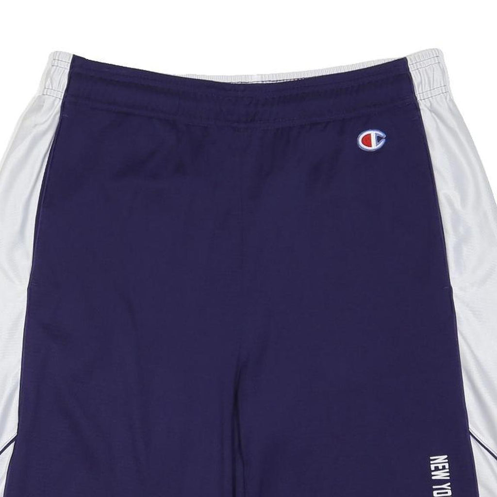 CHAMPION Mens Shorts Blue & White New York University XL W32 Sports Casual
