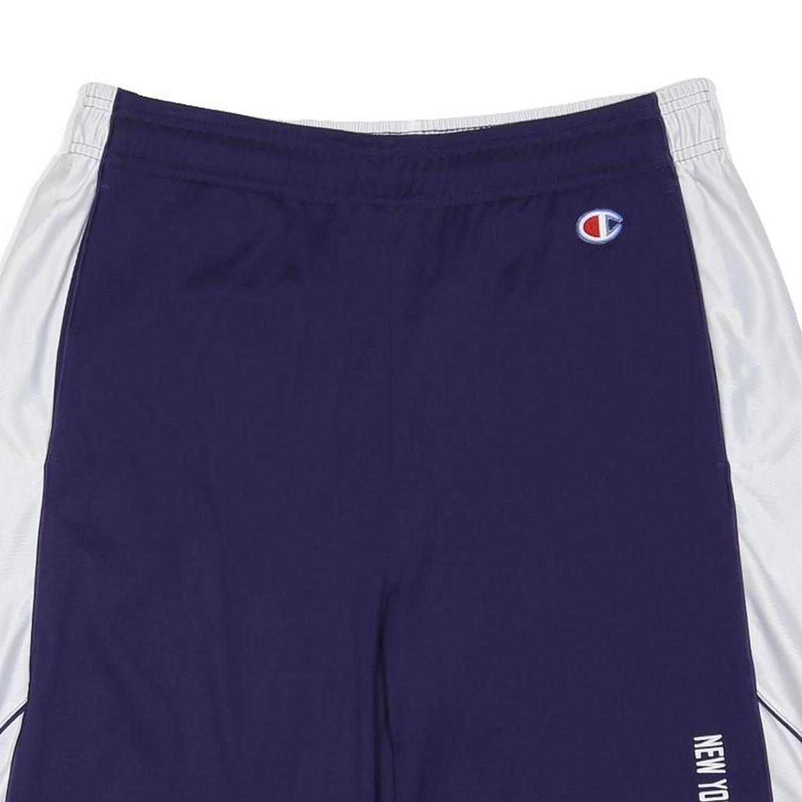 CHAMPION Mens Shorts Blue & White New York University XL W32 Sports Casual
