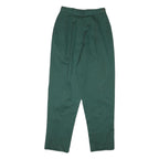 LANDS END Womens Cotton Blend Forest Green Regular Fit Straight Trousers W25 L29