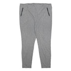 PEACOCKS Womens Black & White Slim Skinny Checked Trousers W40 L28 Polyester