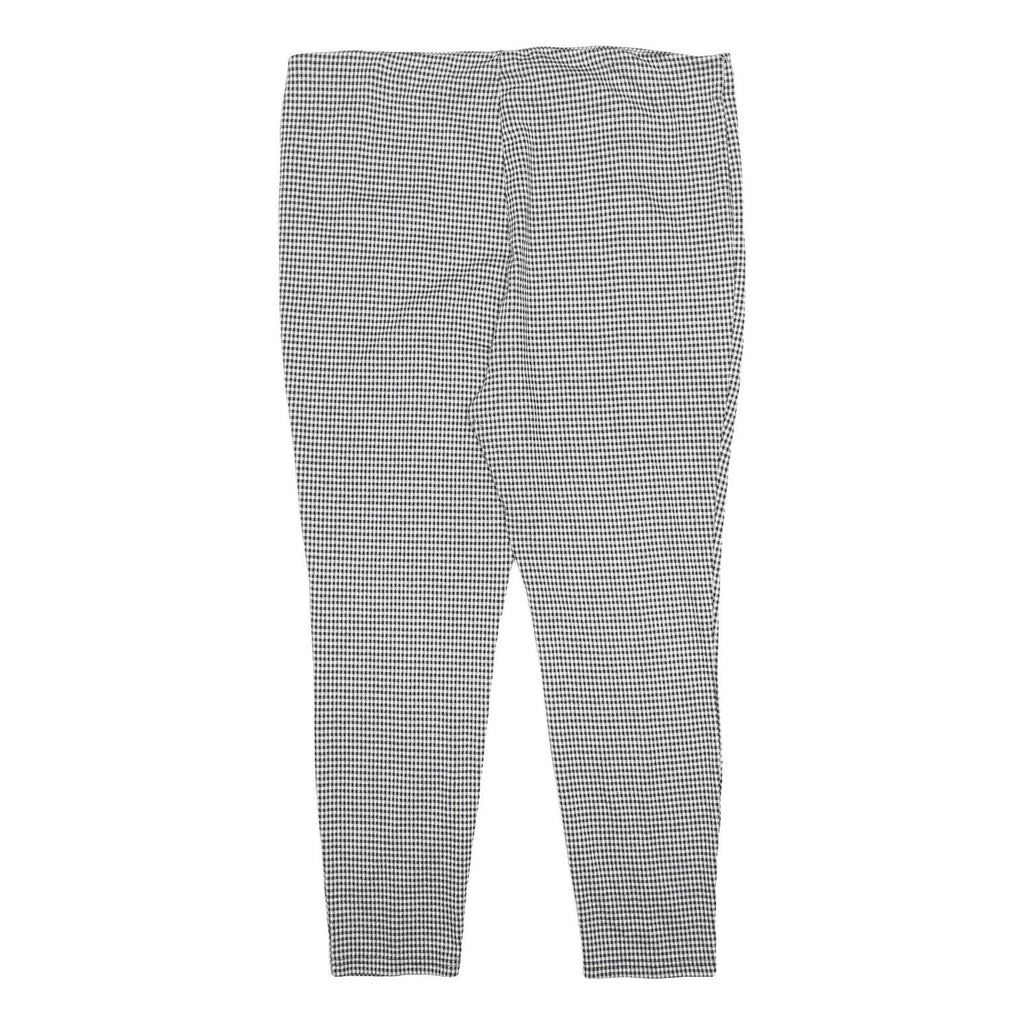 PEACOCKS Womens Black & White Slim Skinny Checked Trousers W40 L28 Polyester