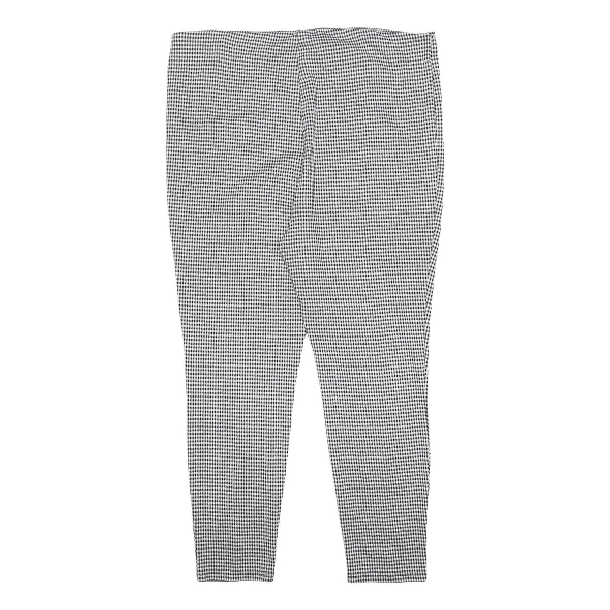 PEACOCKS Womens Black & White Slim Skinny Checked Trousers W40 L28 Polyester