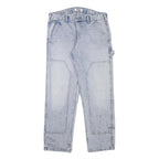 FSBN Mens Regular Fit Light Blue Denim Jeans W33 L30 Cotton Blend Zip Closure