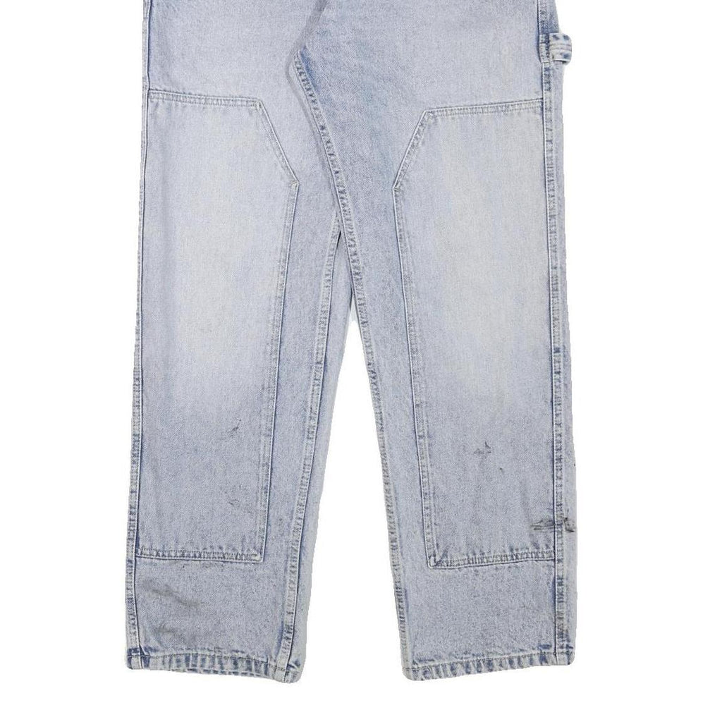 FSBN Mens Regular Fit Light Blue Denim Jeans W33 L30 Cotton Blend Zip Closure