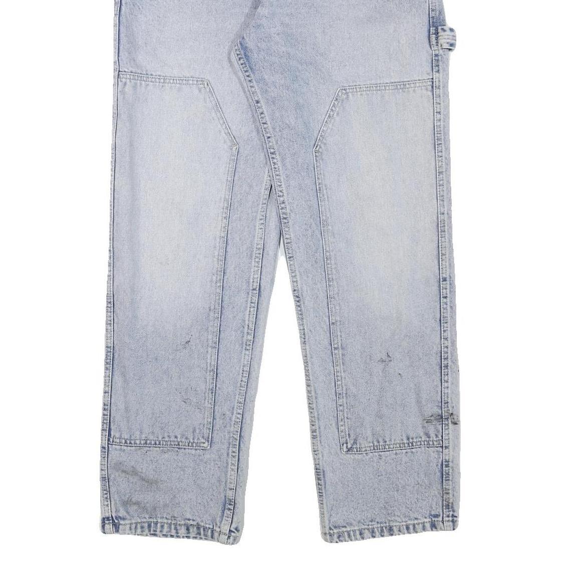 FSBN Mens Regular Fit Light Blue Denim Jeans W33 L30 Cotton Blend Zip Closure