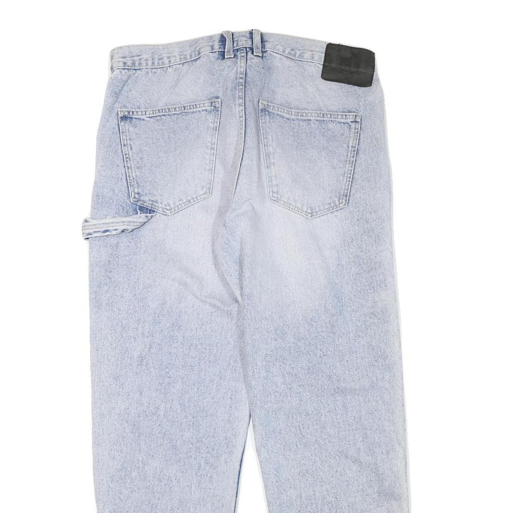 FSBN Mens Regular Fit Light Blue Denim Jeans W33 L30 Cotton Blend Zip Closure