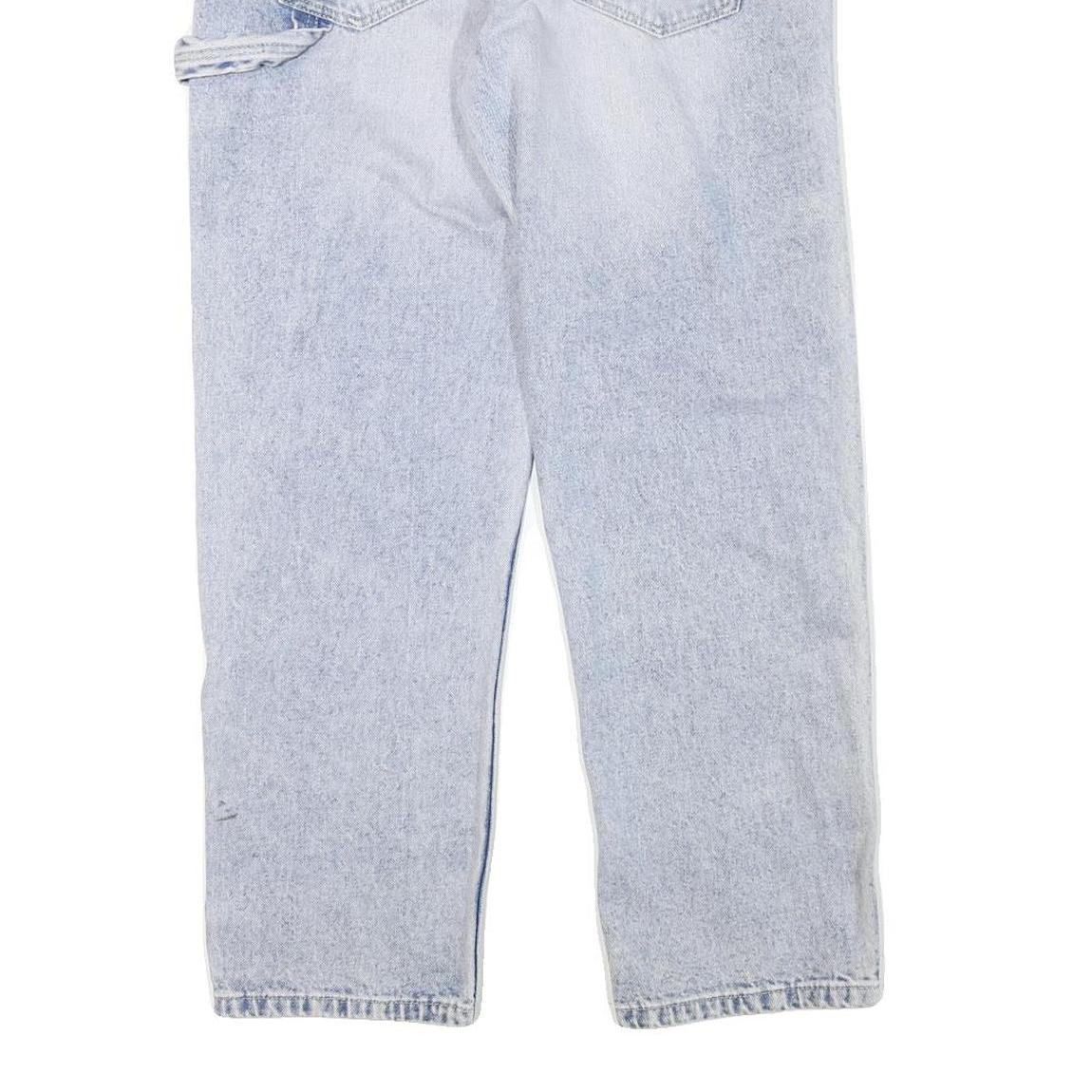 FSBN Mens Regular Fit Light Blue Denim Jeans W33 L30 Cotton Blend Zip Closure