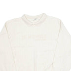 COTTON TO THE CORE Maryland Mens Jumper Cream Collared 90s Tight Knit S