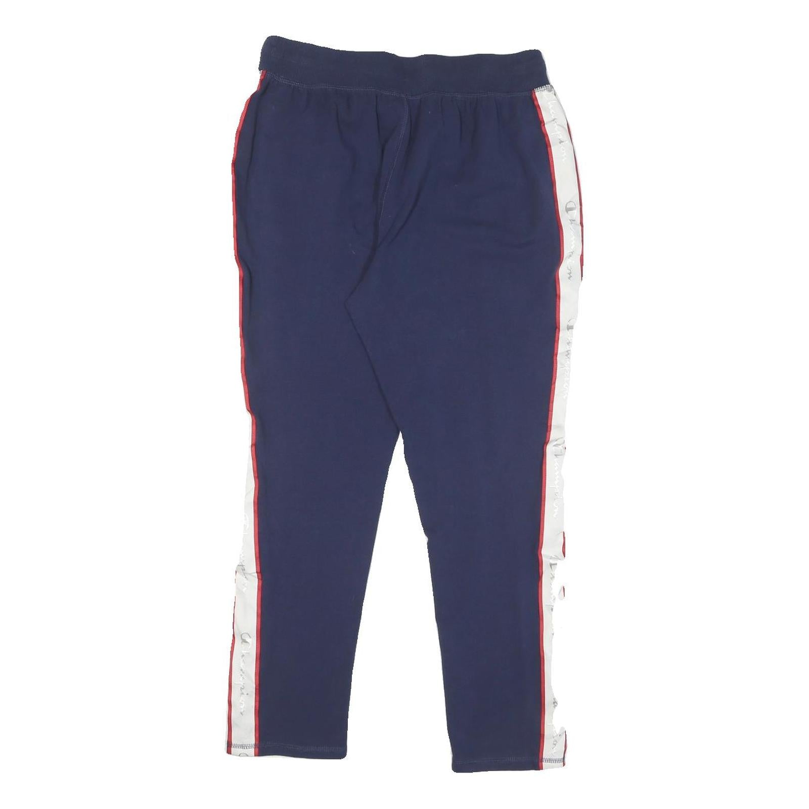 CHAMPION Womens Joggers Navy & White Cotton Slim Tapered M W28 L25