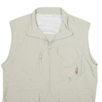 SALEWA Mens Beige Outdoor Vest L Polyamide Plain Lightweight Zip Pockets