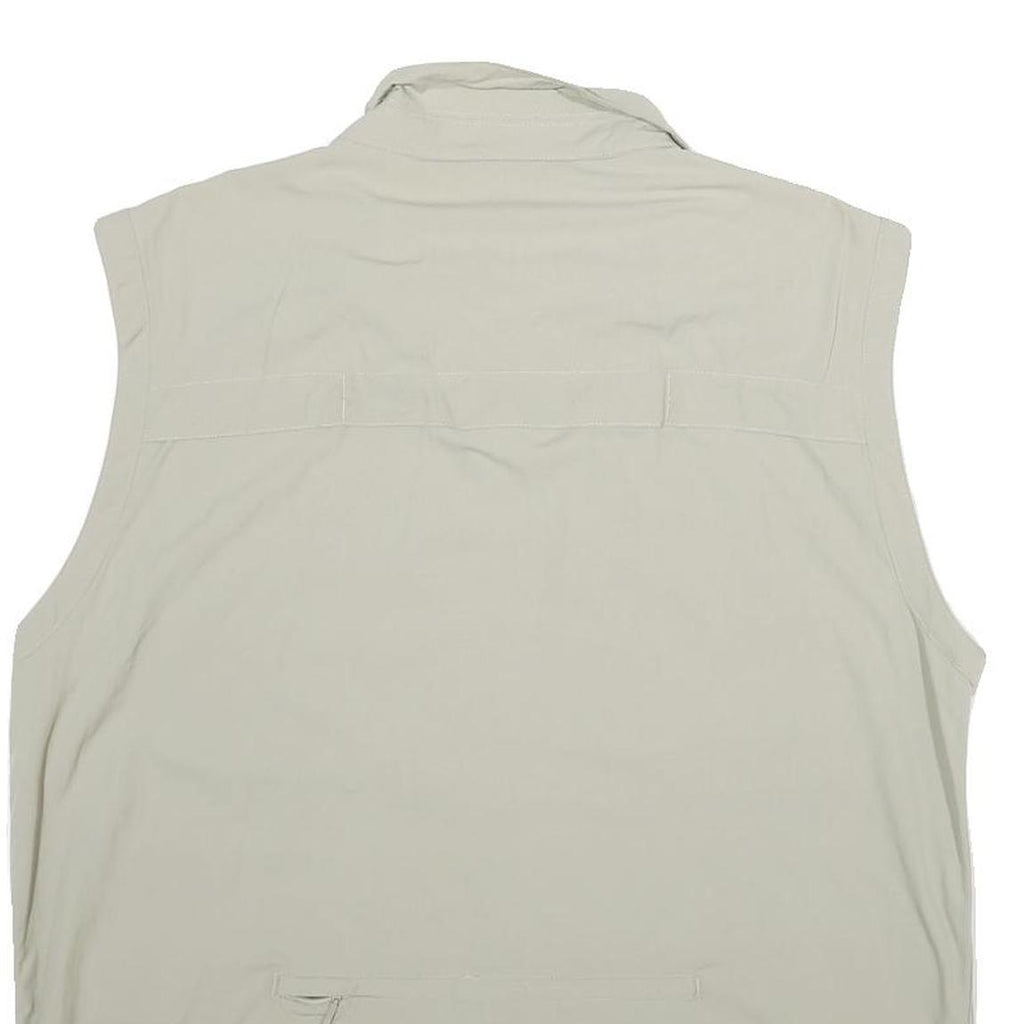 SALEWA Mens Beige Outdoor Vest L Polyamide Plain Lightweight Zip Pockets