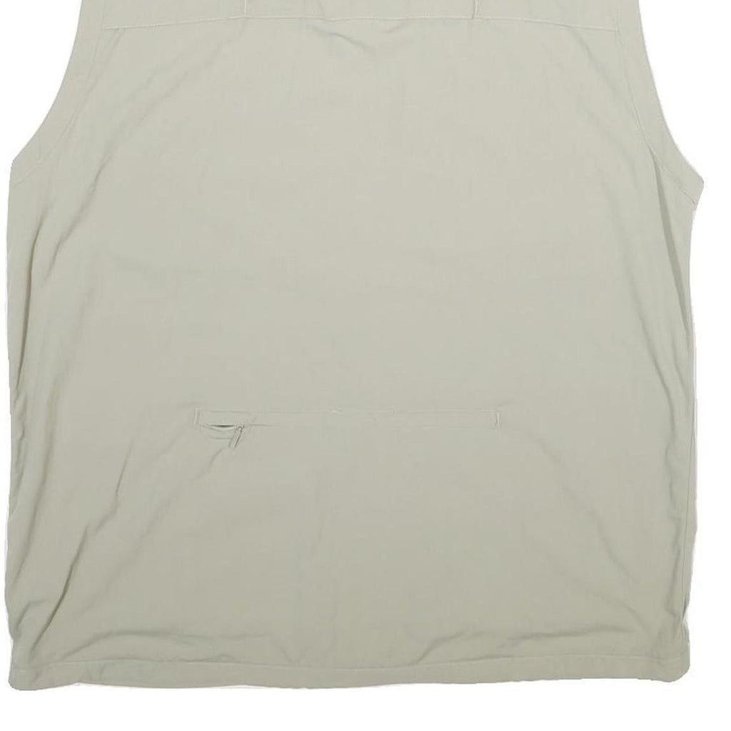 SALEWA Mens Beige Outdoor Vest L Polyamide Plain Lightweight Zip Pockets