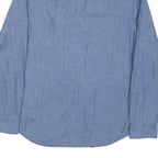 CALVIN KLEIN Mens Blue Denim Shirt M Casual Cotton Blend Long Sleeve