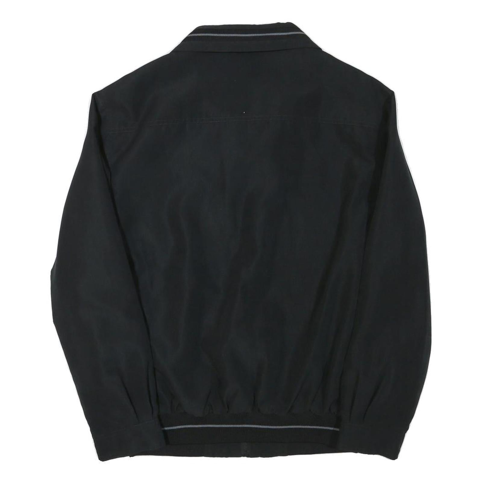 KINGFIELD Mens Black Zip Jacket L Polyester Blend Classic Casual Lightweight