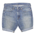 LEVI'S Mens Denim Blue Casual Shorts L W34 Cotton Blend Casual Vintage Style
