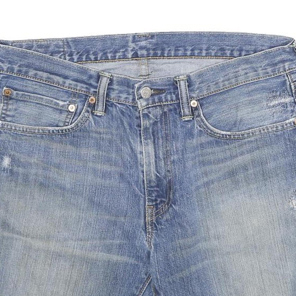 LEVI'S Mens Denim Blue Casual Shorts L W34 Cotton Blend Casual Vintage Style