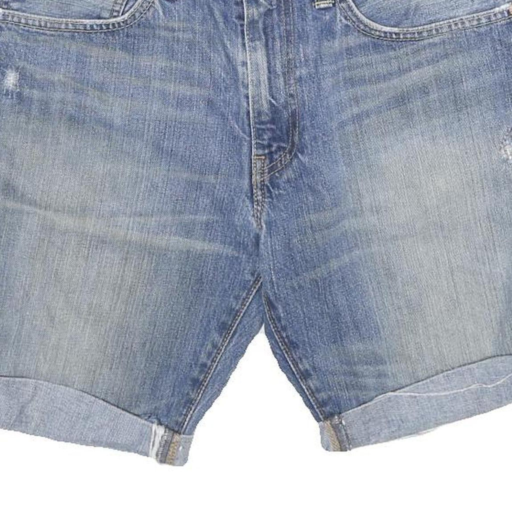 LEVI'S Mens Denim Blue Casual Shorts L W34 Cotton Blend Casual Vintage Style