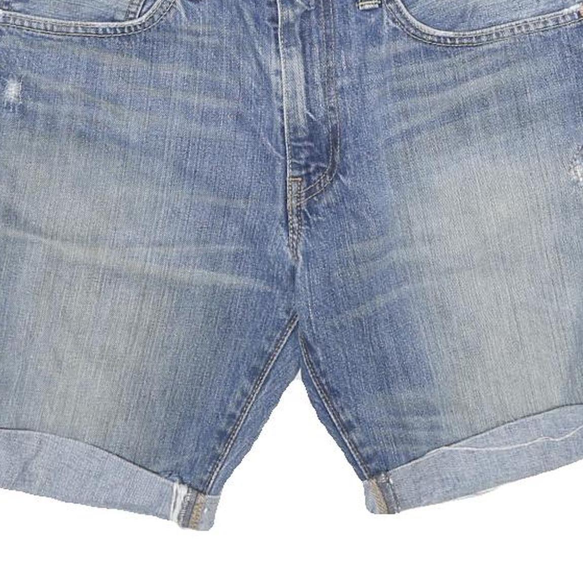 LEVI'S Mens Denim Blue Casual Shorts L W34 Cotton Blend Casual Vintage Style