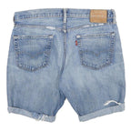 LEVI'S Mens Denim Blue Casual Shorts L W34 Cotton Blend Casual Vintage Style