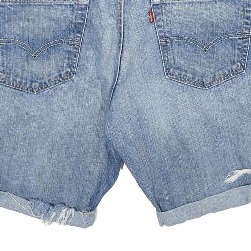 LEVI'S Mens Denim Blue Casual Shorts L W34 Cotton Blend Casual Vintage Style