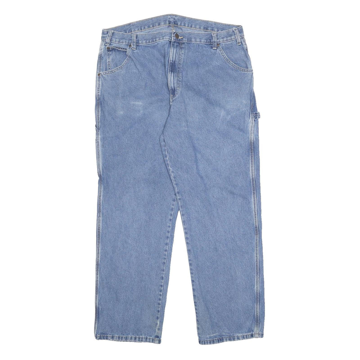 DICKIES Mens Jeans Blue Relaxed Straight Denim Medium W40 L32 Cotton Zip