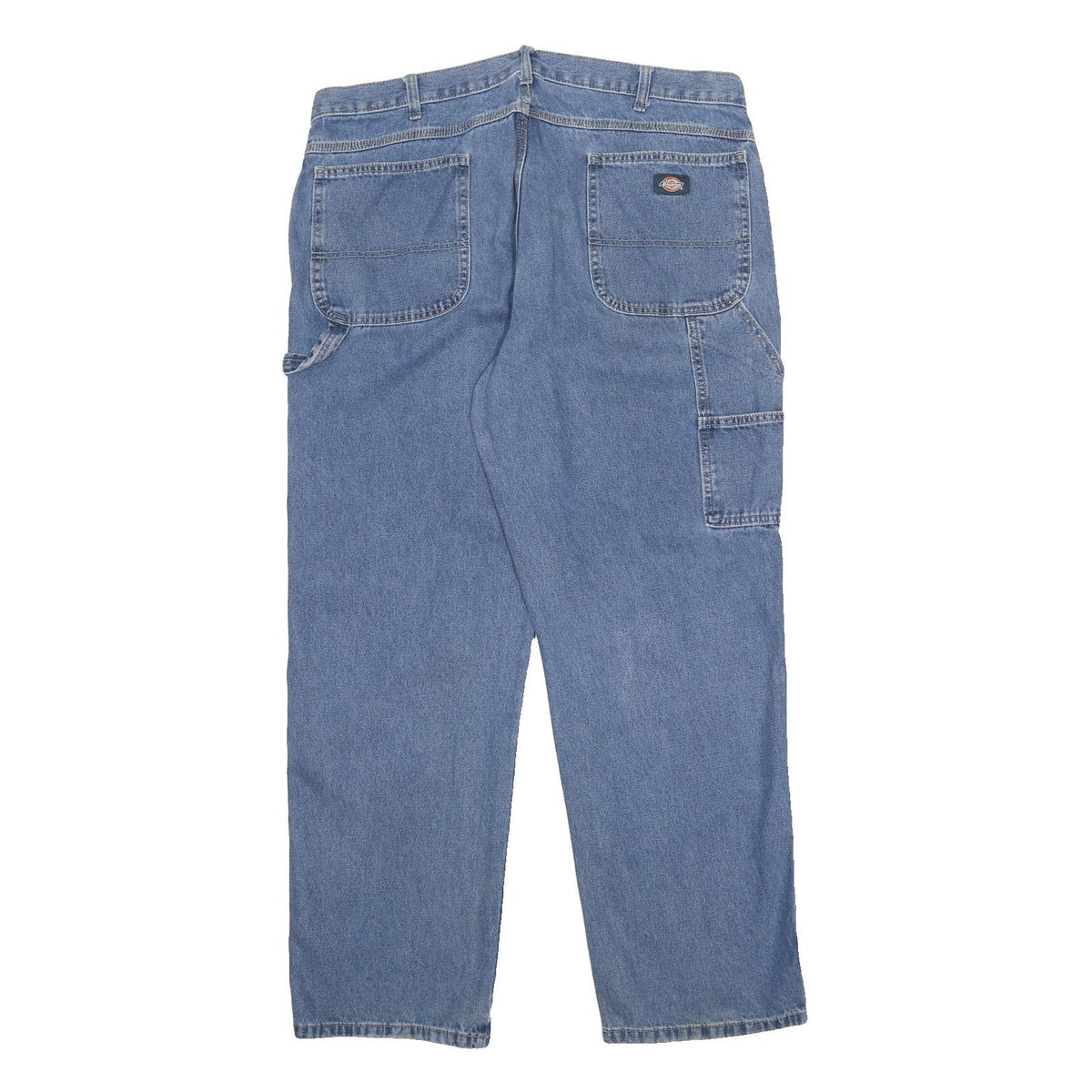 DICKIES Mens Jeans Blue Relaxed Straight Denim Medium W40 L32 Cotton Zip