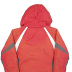 COLUMBIA Womens Red & Grey Outdoor Jacket M Polyester Blend Water Resistant Zip