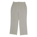 Womens Wool Blend Beige Regular Fit Straight Leg Trousers W27 L24 Tailored