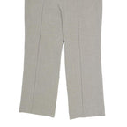 Womens Wool Blend Beige Regular Fit Straight Leg Trousers W27 L24 Tailored