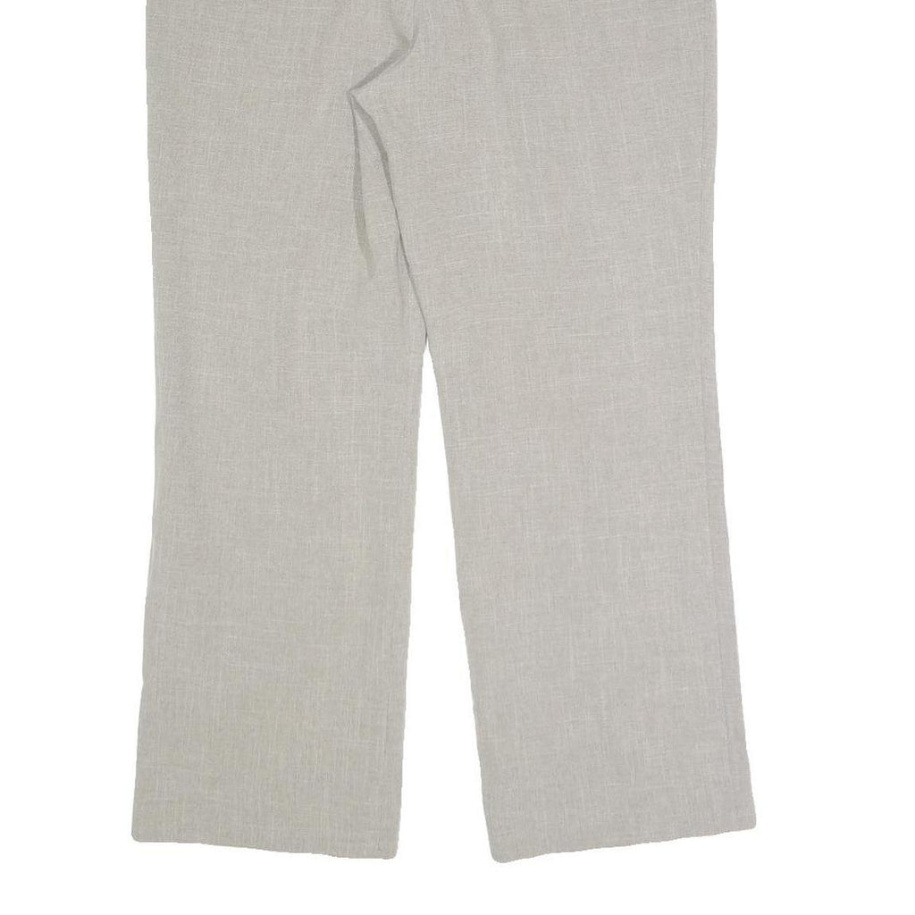 Womens Wool Blend Beige Regular Fit Straight Leg Trousers W27 L24 Tailored