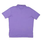 POLO RALPH LAUREN Mens Purple Short Sleeve Plain Polo Shirt L Cotton Blend