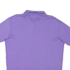 POLO RALPH LAUREN Mens Purple Short Sleeve Plain Polo Shirt L Cotton Blend