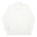 CREATION MANOR Mens White Cotton Blend Shirt L Long Sleeve Casual Formal Button