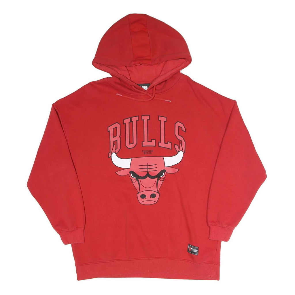 NBA Mens Red Chicago Bulls Pullover Hoodie XS Cotton Blend Graphic Print